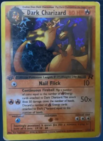 1st Edition Non-Holo replica Dark Charizard Card