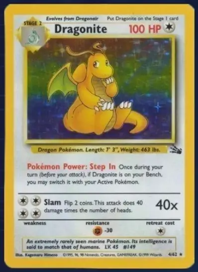 AUTHENTIC Unlimited Dragonite Holo
