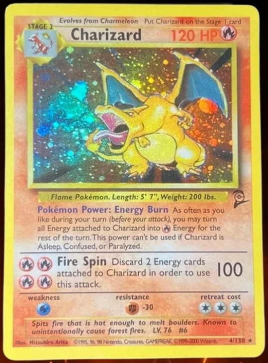 Base Set 2 Charizard Visual Fake Flag Replica 3