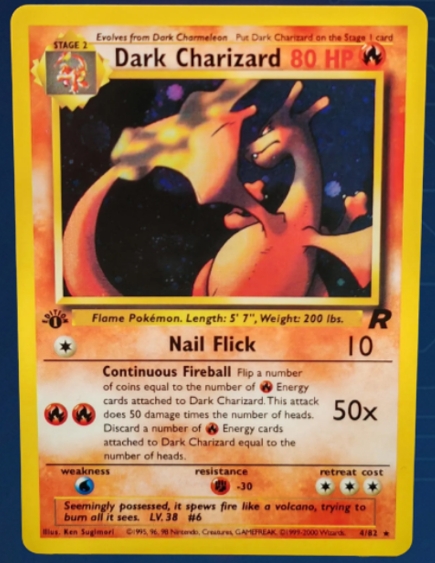 Dark Charizard card 1st Edition Holo REPLICA