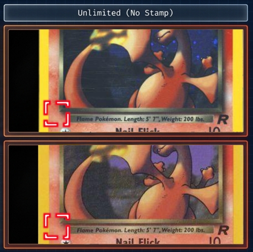 Dark Charizard card 1st Edition no Stamp