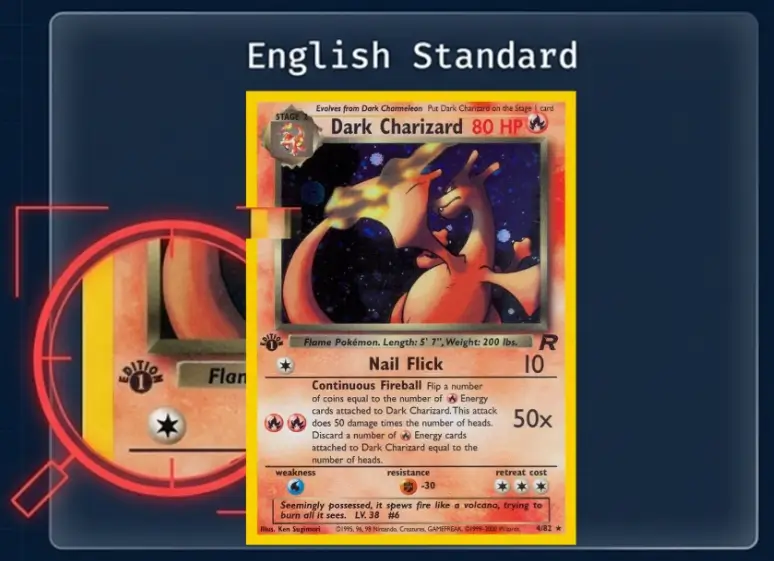Dark Charizard card English Standard