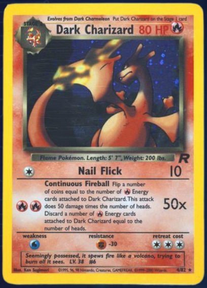 Dark Charizard card Unlimited Holo AUTHENTIC