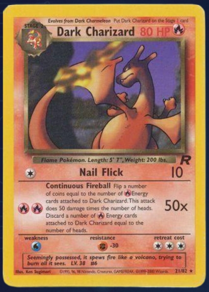 Dark Charizard card Unlimited Non-Holo AUTHENTIC