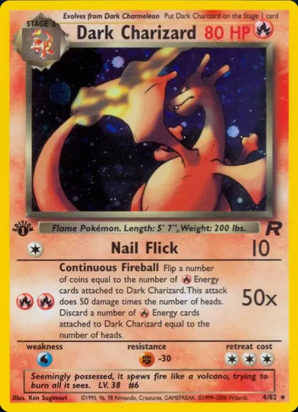 Dark charizard card