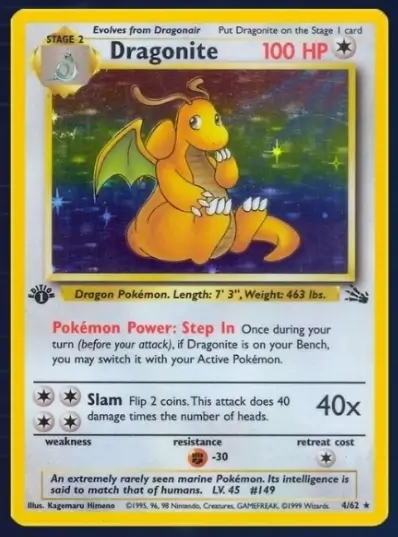 Fossil Dragonite AUTHENTIC