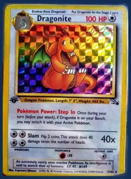 REPLICA Fossil Dragonite Non-Holo