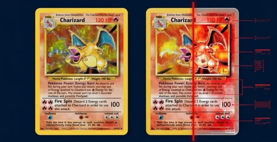 Base Set Charizard Real vs Fake