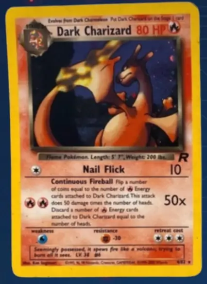 Unlimited Holo 4-82 REPLICA Dark Charizard Card