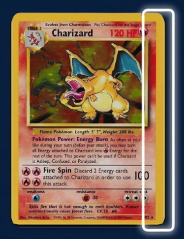 base set charizard Unlimited Check drop shadow