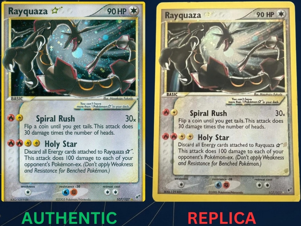 Gold Star Pokémon Cards RAYQUAZA ★ English