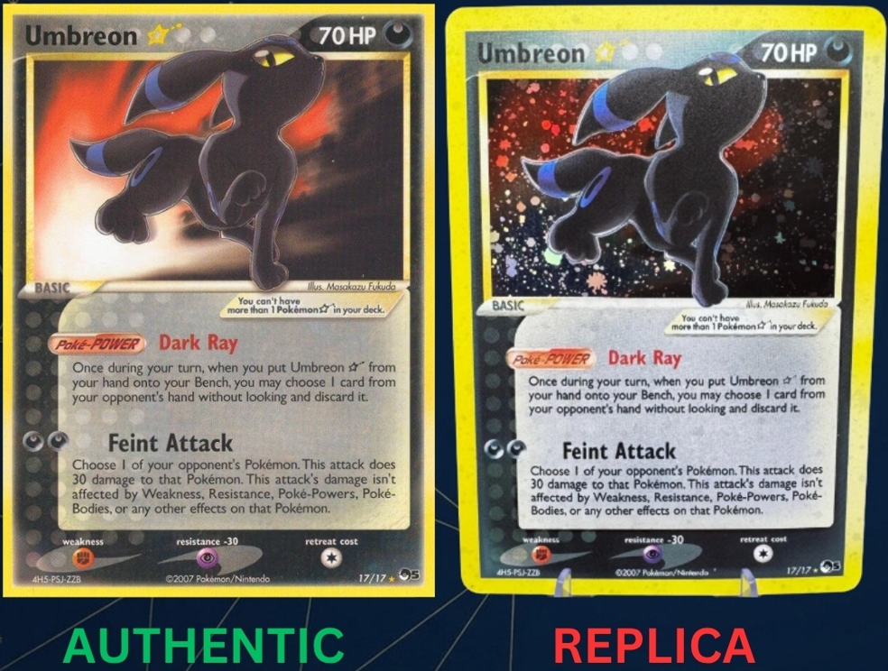 Gold Star Pokémon Cards UMBREON ★ English