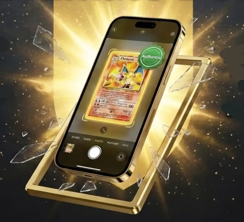 It looks like the card is being scanned in the Validoe app to verify whether the card is genuine or fake.
