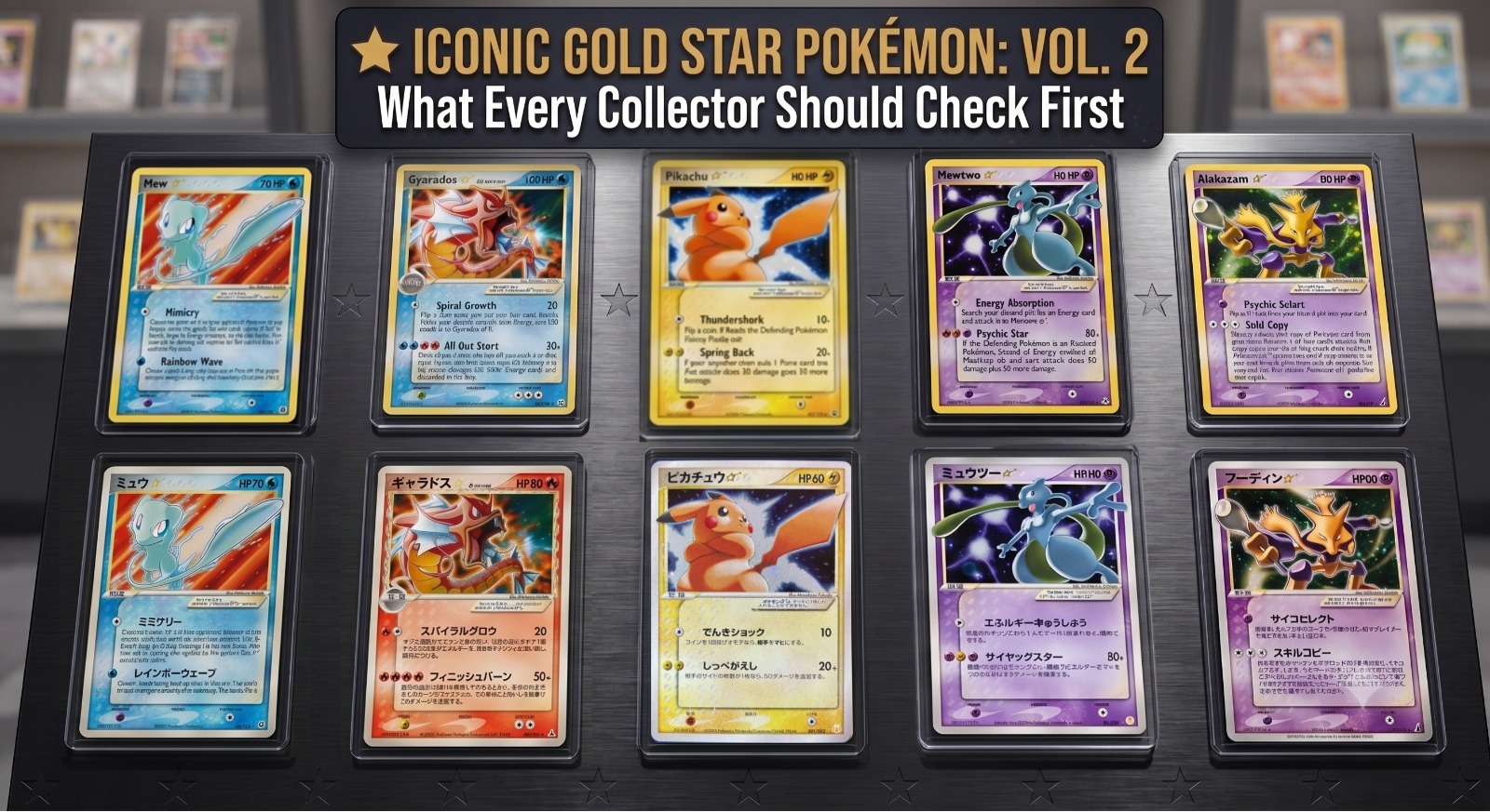 ex era gold star Pokémon cards