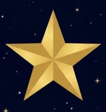 Gold color big star