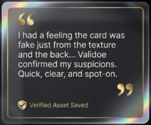 The Collector’s Verdict Validoe Quote 2