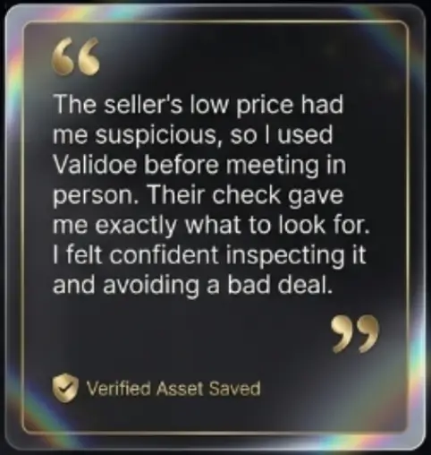 The Collector’s Verdict Validoe Quote 3