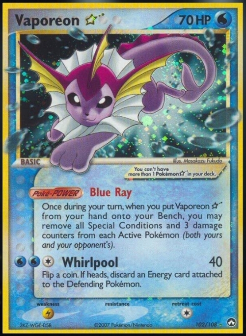 VAPOREON ★ EN REAL CARD