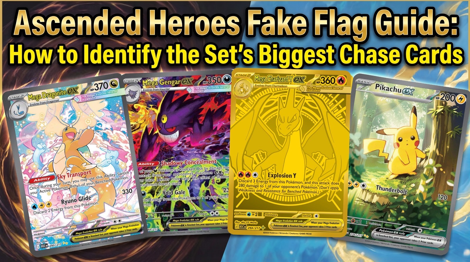 Ascended Heroes Fake Flag Guide How to Spot Fake Chase Cards