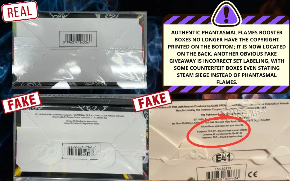 COMMON FAKE PHANTASMAL FLAMES BOOSTER BOXES ON THE MARKET