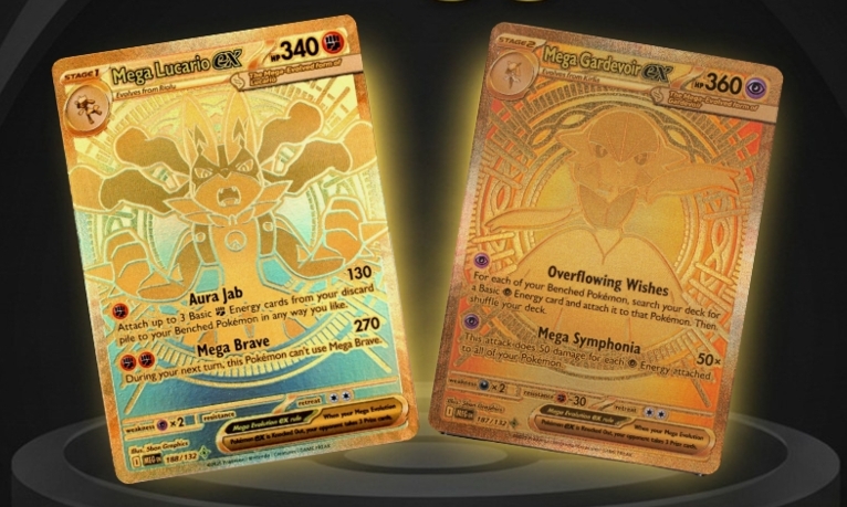 Mega Lucario ex #188 and Mega Gardevoir ex #187
