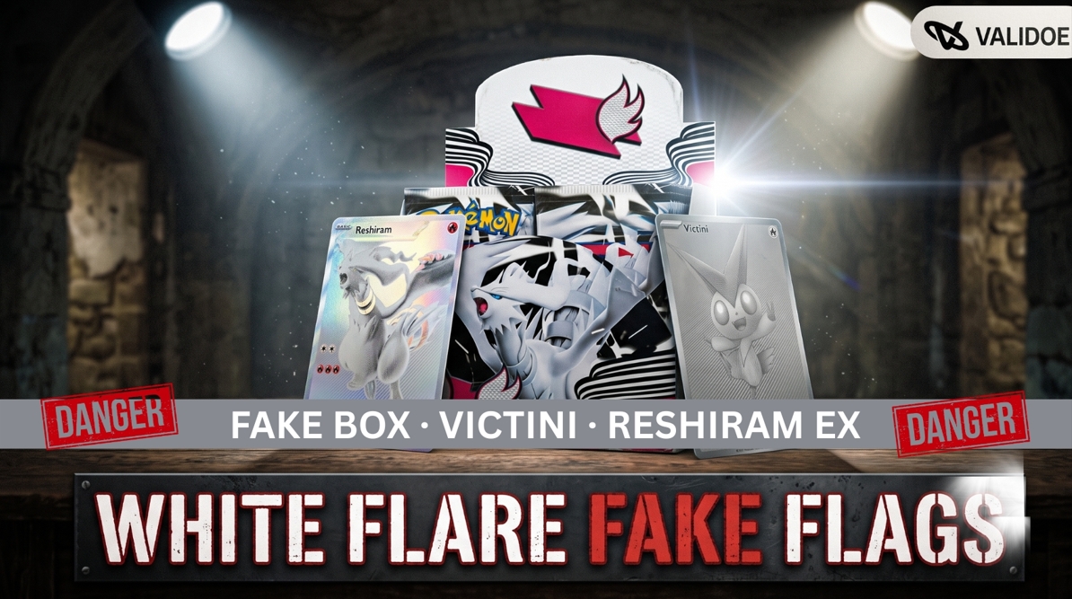 Spot fake Pokémon Black Bolt and White Flare cards, Elite Trainer Boxes (ETBs), and Booster Bundles. Learn how to identify counterfeit chase cards with our authentication guide.