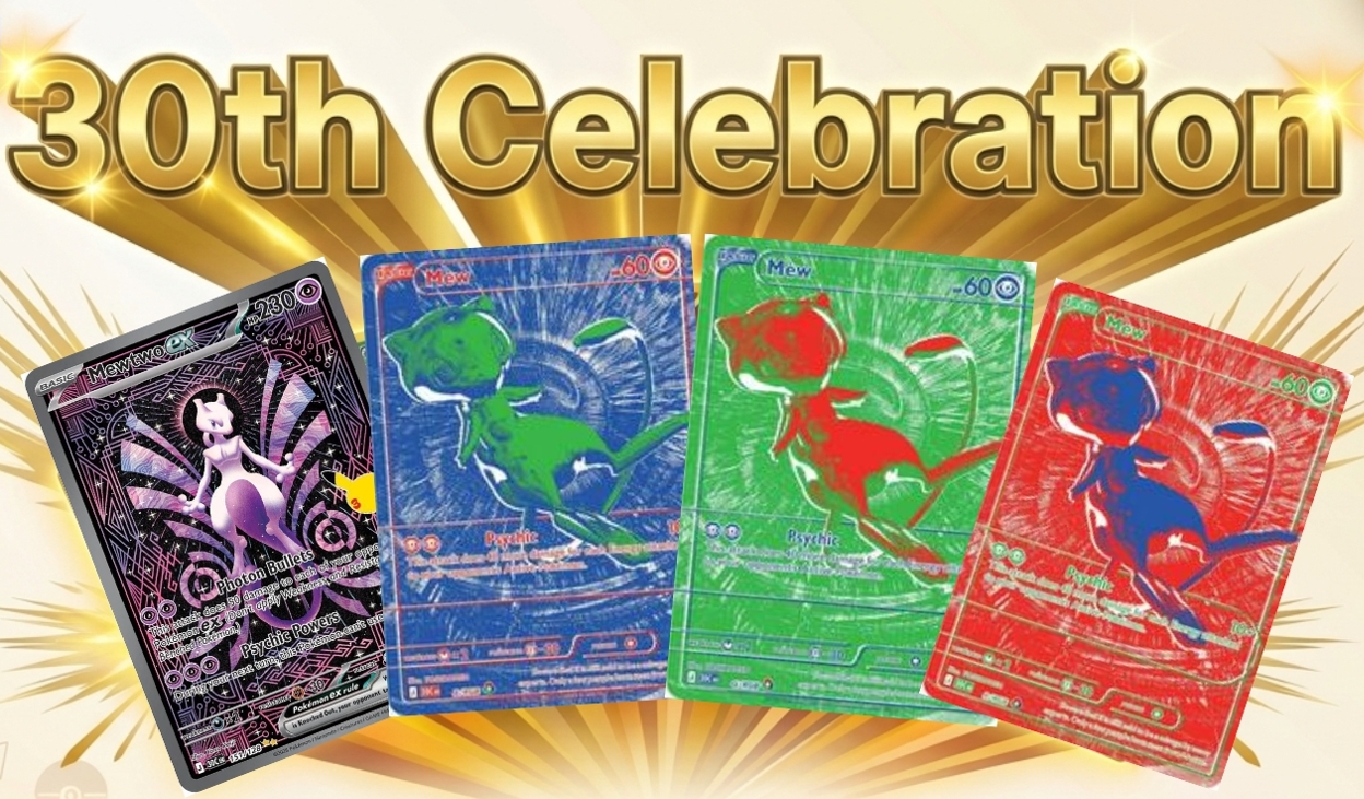 MEW AND MEWTWO CARDS 30TH Celebration